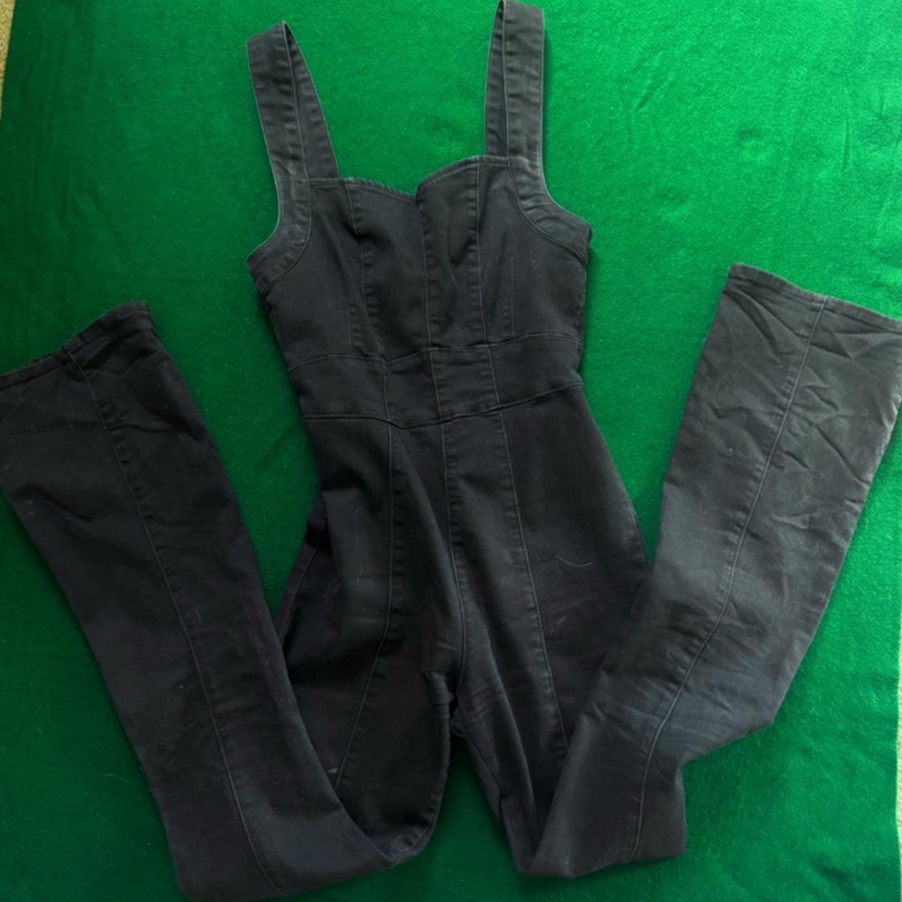 Free People Charcoal Jumpsuit